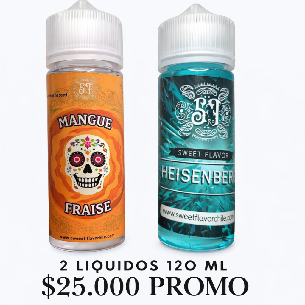 Kit 2 líquidos preparados 120 ml a elección