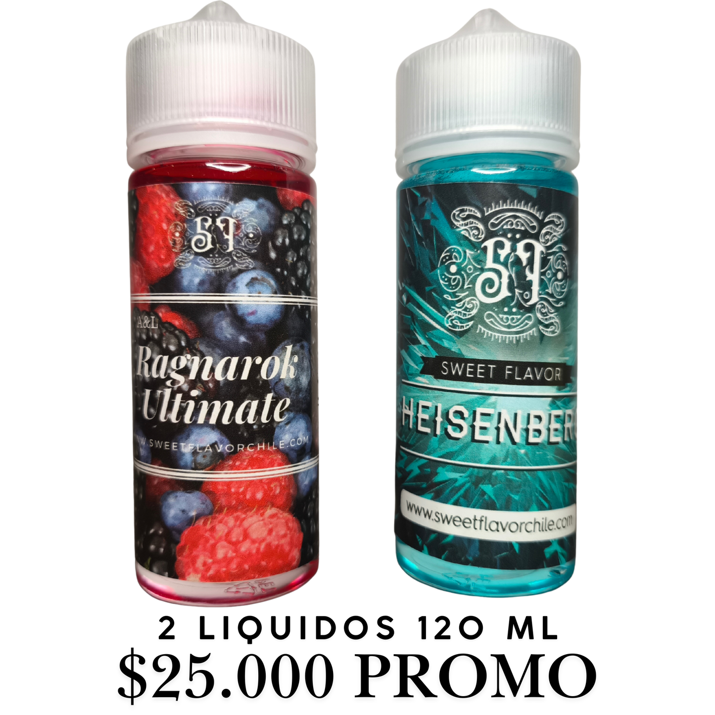Kit 2 líquidos preparados 120 ml a elección