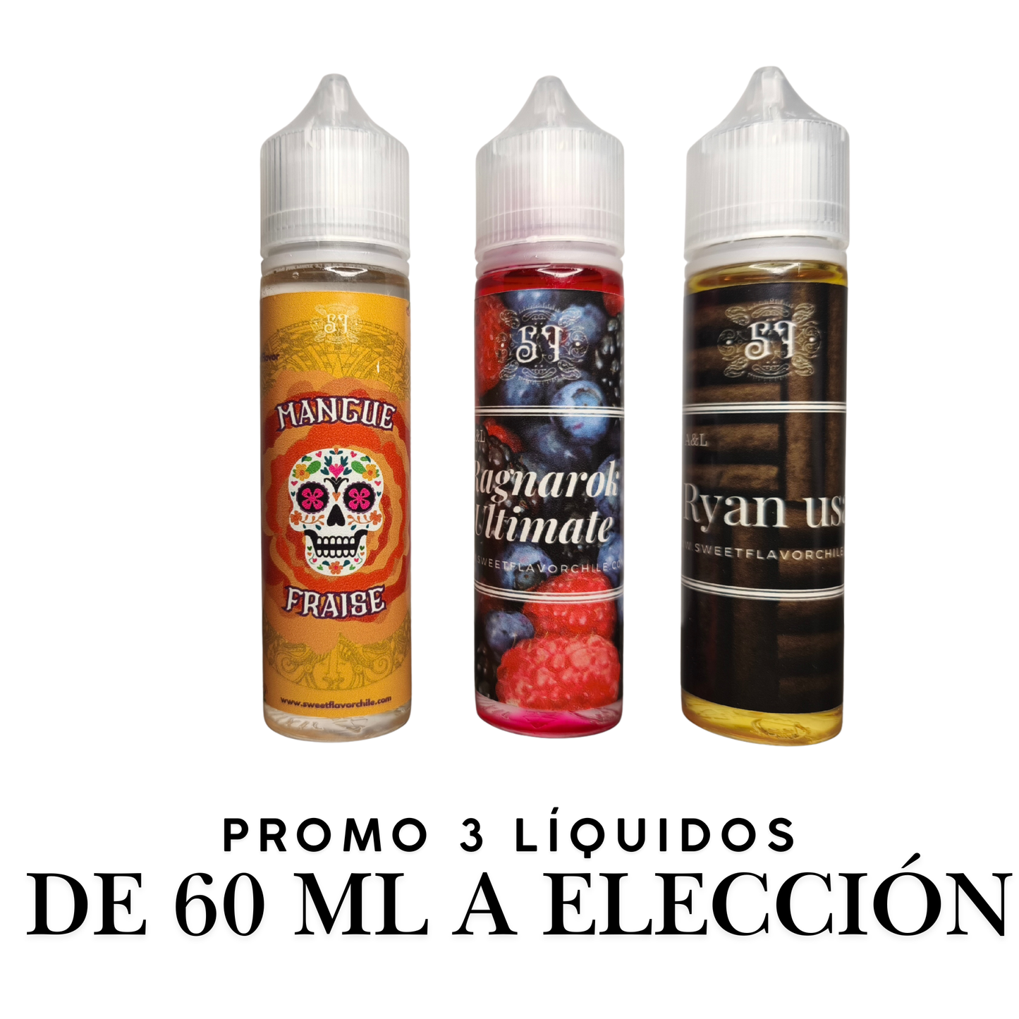 PROMO 3 líquidos de 60 ml a elección
