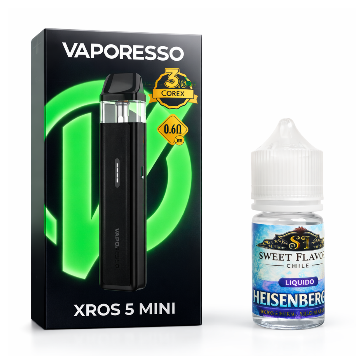 Kit Llegar y vapear: Vaporesso XROS 5 Mini + Liquido 30 ml