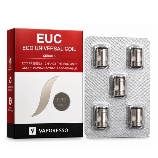 Resistencias Vaporesso EUC Ceramic 0.3 Ohm 5 Unidades