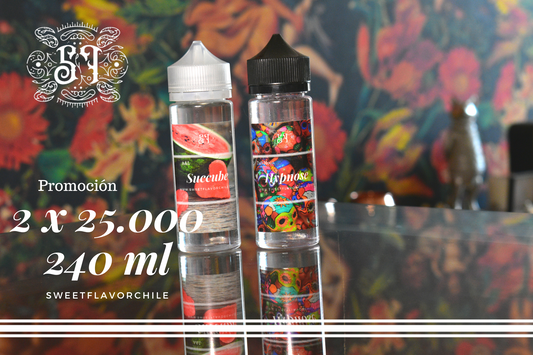 Kit 2 líquidos preparados 120 ml a elección